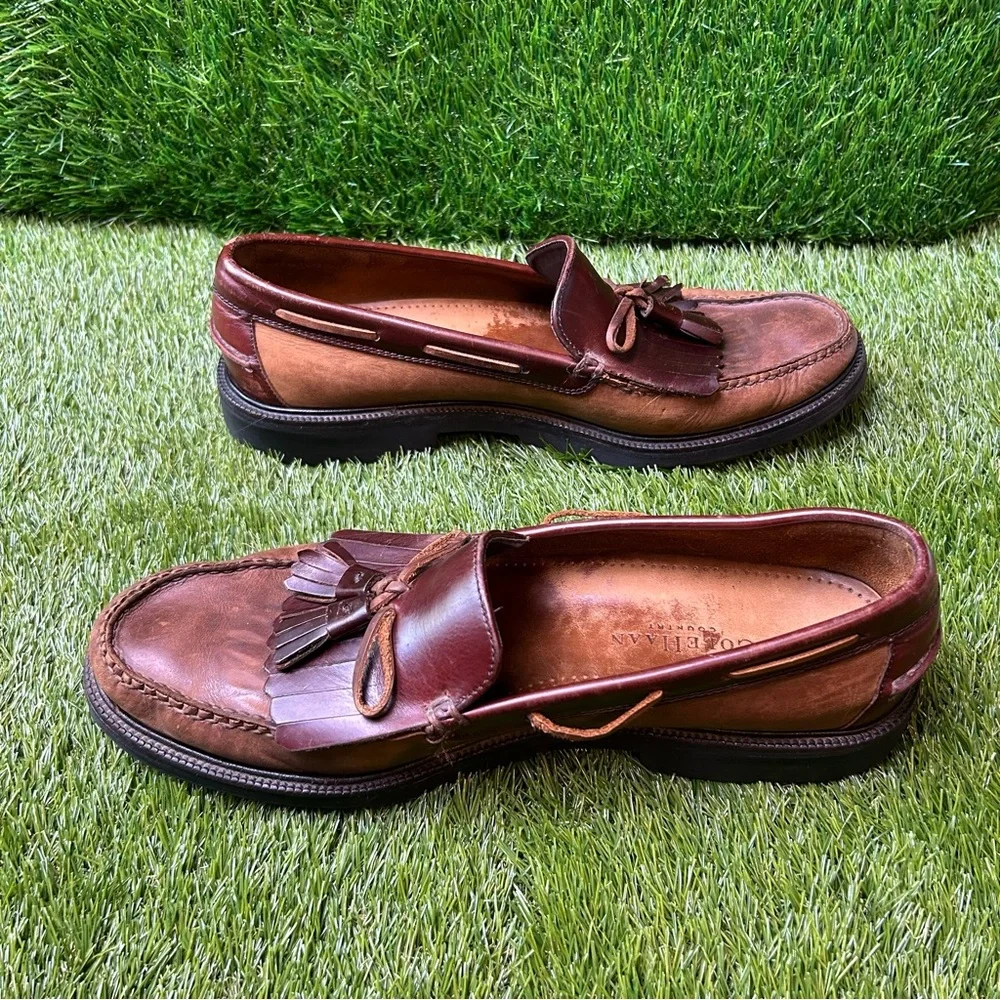 Cole Haan Men's Brown Leather Fringe Loafers Size 11.5. C 02824 xD04‎